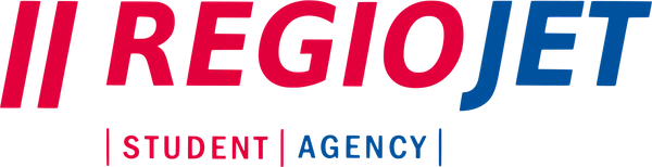 Logo RegioJet – spokojený zákazník Svět lešení, hliníkové lešení